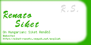 renato siket business card