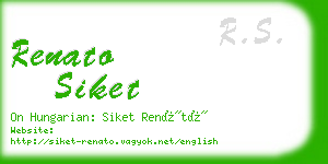 renato siket business card
